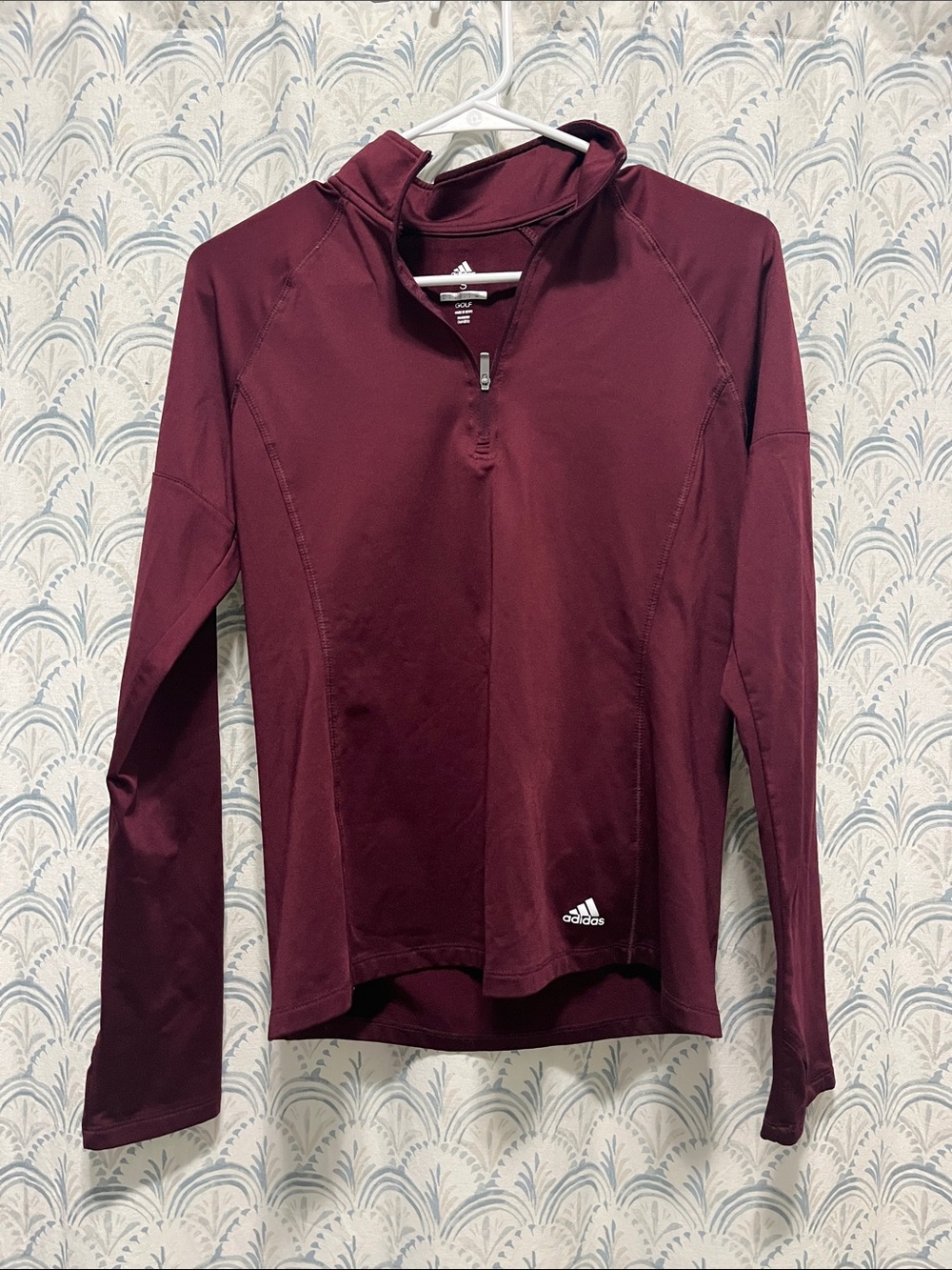 adidas Women's Burgundy Half-Zip Ski Jacket